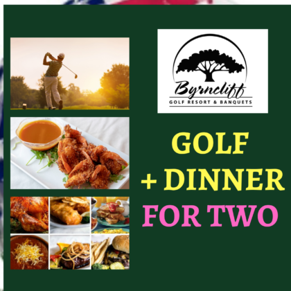 golf and dinner for 2 gift certificate, Byrncliff Golf Resort & Banquets, Varysburg, NY