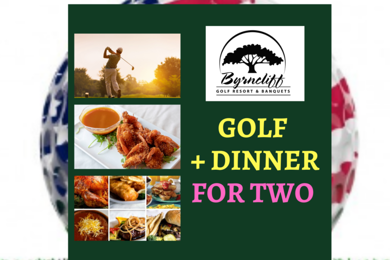 golf and dinner for 2 gift certificate, Byrncliff Golf Resort & Banquets, Varysburg, NY