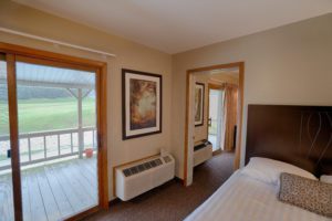 Hotel Room overlooking the golf course at Byrncliff Golf Resort & Banquets