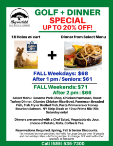 2002 Byrncliff Golf Resort Fall Golf and Dinner Special