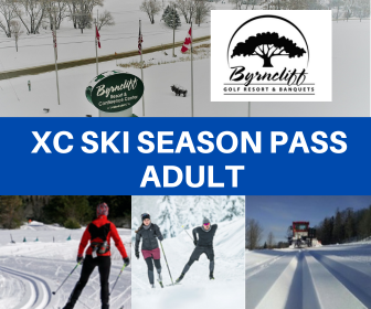 xc ski season pass, adult, byrncliff golf resort