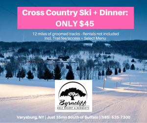 cross country ski + Dinner Special Byrncliff Golf Resort, near Buffalo NY