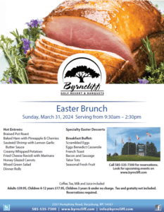 Easter Brunch at Byrncliff Golf Resort & Banquets