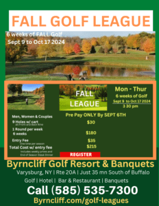 Fall Golf League 2024, Byrncliff Golf Resort, near Buffalo NY