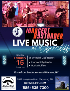 innocent bystander rock band buffalo, at Byrncliff Golf Resort Feb 15 2025