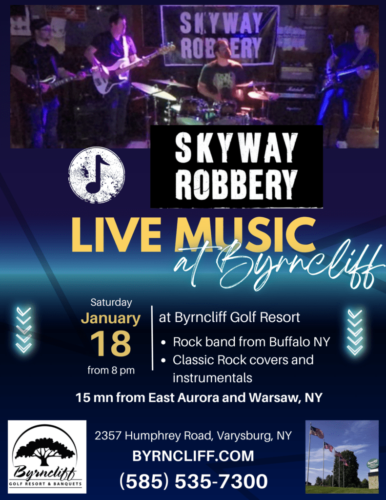 skyway live music at Byrncliff Golf Resort & Banquets, live music Sat Jan 18 2025