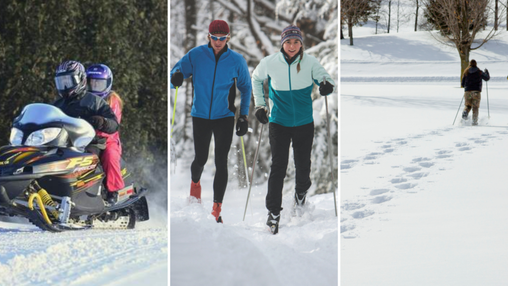 cross country skiing, snowmobiling and snowshoeing at Byrncliff Golf Resort