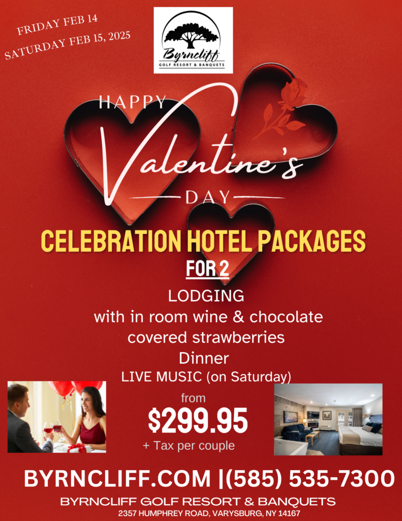 valentine's day celebration package, byrncliff golf resort