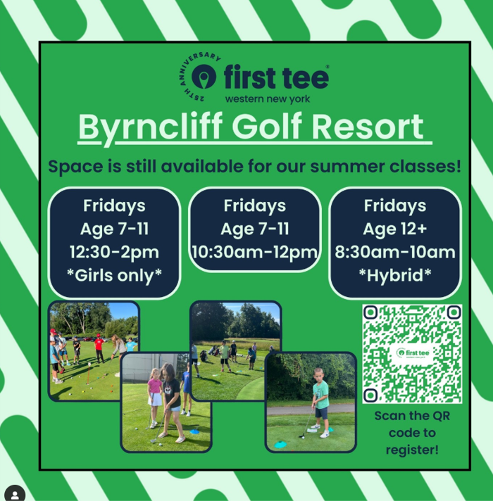 first tee of Western New York at Byrncliff Golf Resort, Varysburg, NY