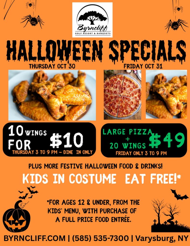 2025 Halloween Specials, Byrncliff Golf Resort, near East Aurora, NY