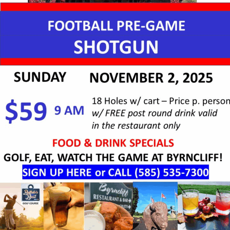 2025 Football pre game Shot gun, Byrncliff Golf Resort & Banquets, Buffalo NY