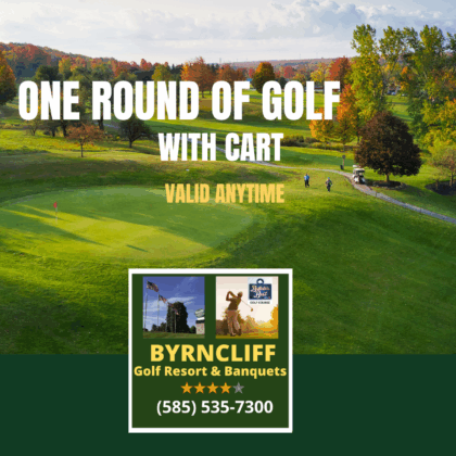 golf gift certificate, Byrncliff Golf Resort, Western New York