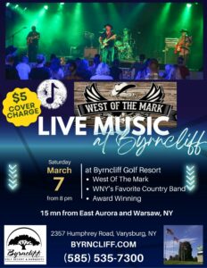 West of the Mark Buffalo at Byrncliff Resort March 7 2026