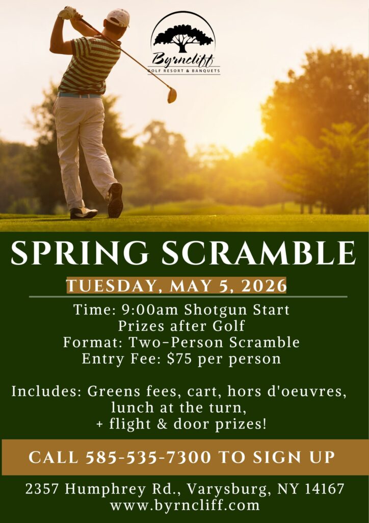 Spring Golf Scramble, Byrncliff Golf Resort, near Buffalo NY