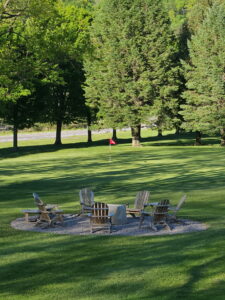 firepit at condo at Byrncliff Golf Resort