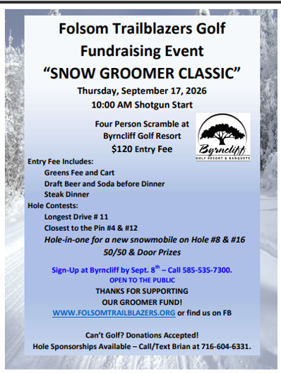 snowgroomer classic September 17 2026 golf at Byrncliff Golf Resort