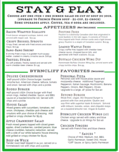 stay & play golf package menu 2026 page 1