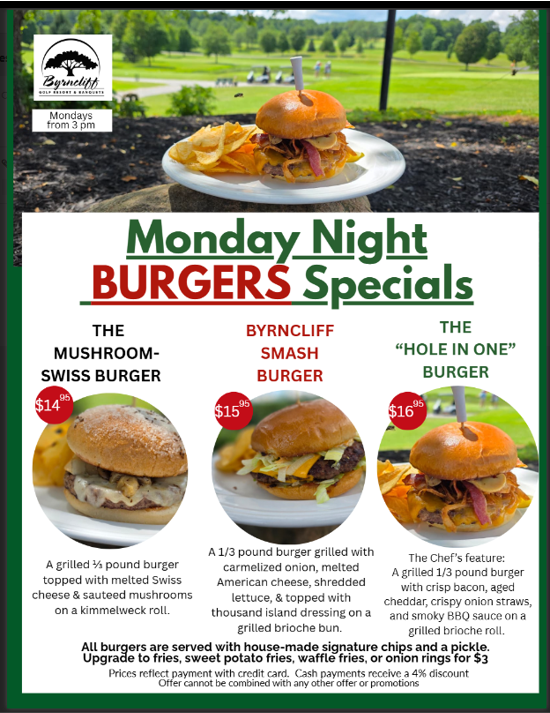 monday night burger special